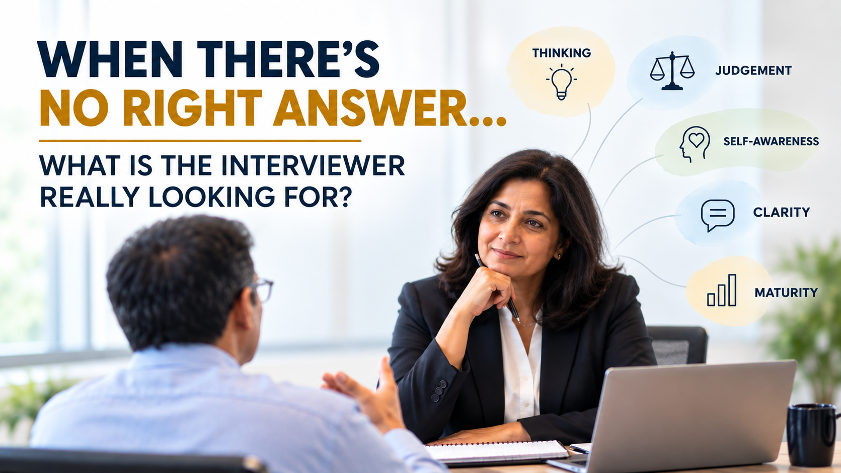 What Do Interviewers Look for When There Is No Right Answer?